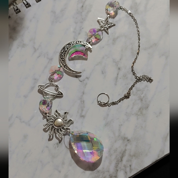 Moon Planet Crystal Sun Catcher - Picture 2 of 4